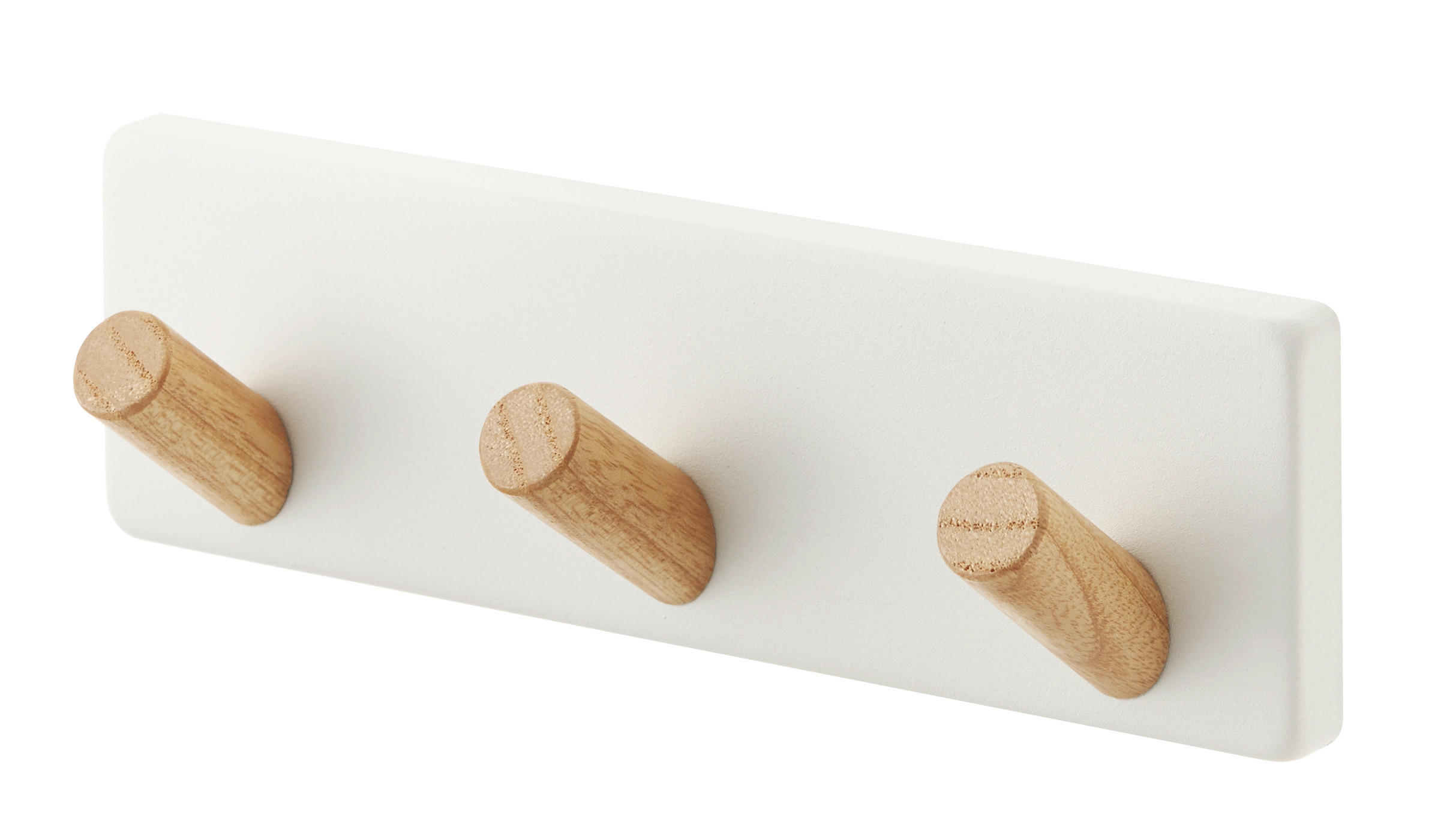 HAKENLEISTE Weiss  - Weiss, Basics, Holz/Metall (16,5/4/5cm)