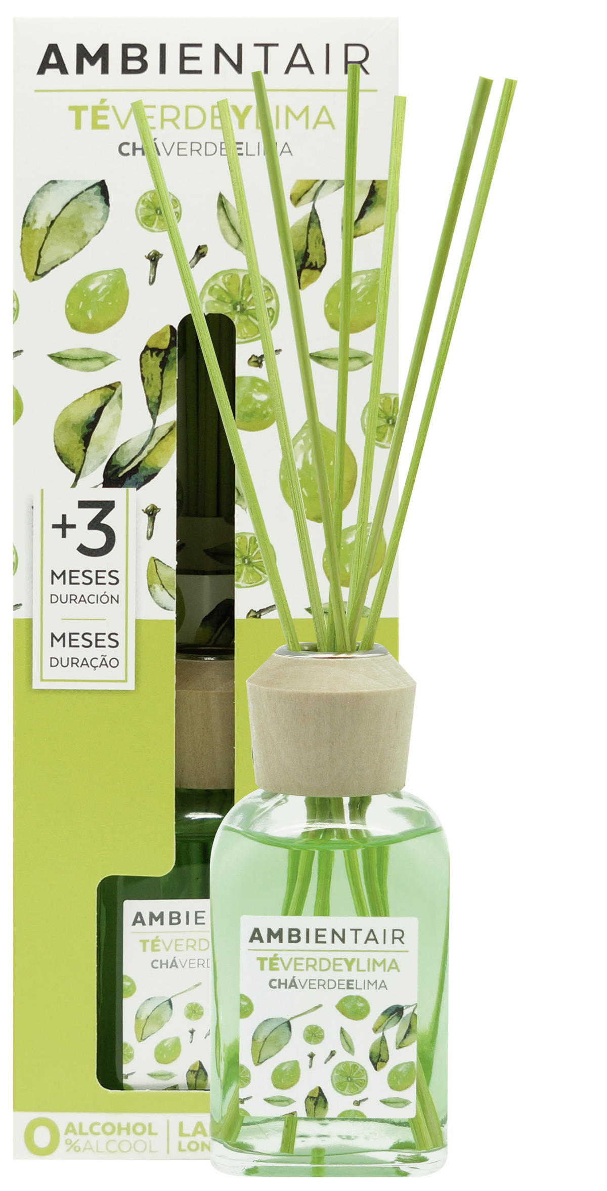 Difuzor  100 ml  - višebojna, Osnovno, staklo/drvo (100ml) - Ambientair