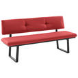 SITZBANK 180/86/60 cm  in Rot, Schwarz  - Rot/Schwarz, MODERN, Textil/Metall (180/86/60cm) - Cantus