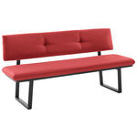 SITZBANK 180/86/60 cm  in Rot, Schwarz  - Rot/Schwarz, MODERN, Textil/Metall (180/86/60cm) - Cantus