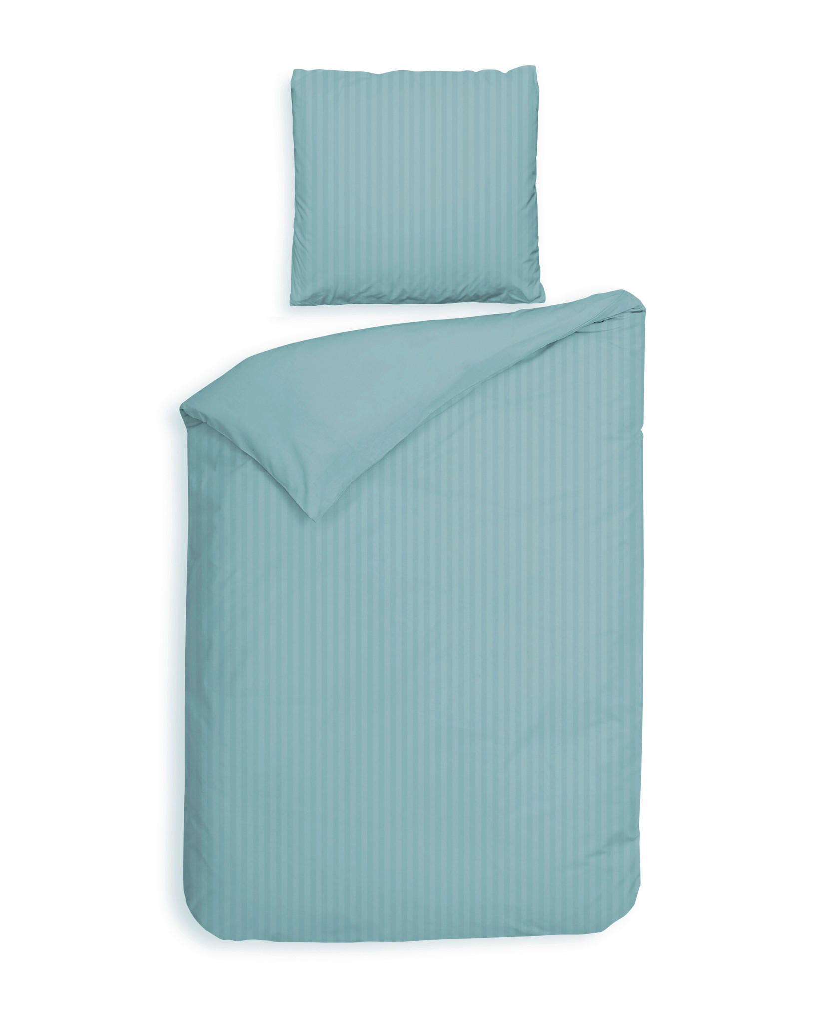 BETTWÄSCHE Banda Makosatin 155/220 cm  - Blau, Basics, Textil (155/220cm)