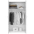KLEIDERSCHRANK in Weiß - Silberfarben/Weiß, KONVENTIONELL, Holzwerkstoff/Kunststoff (106/194/54cm) - Xora KLEIDERSCHRANK in Weiß - Silberfarben/Weiß, KONVENTIONELL, Holzwerkstoff/Kunststoff (106/194/54cm) - Xora