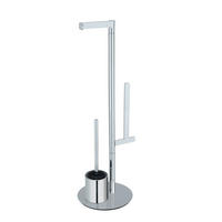 WC-BÜRSTENKOMBINATION - Edelstahlfarben, KONVENTIONELL, Kunststoff/Metall (29/79/25cm) - Wenko
