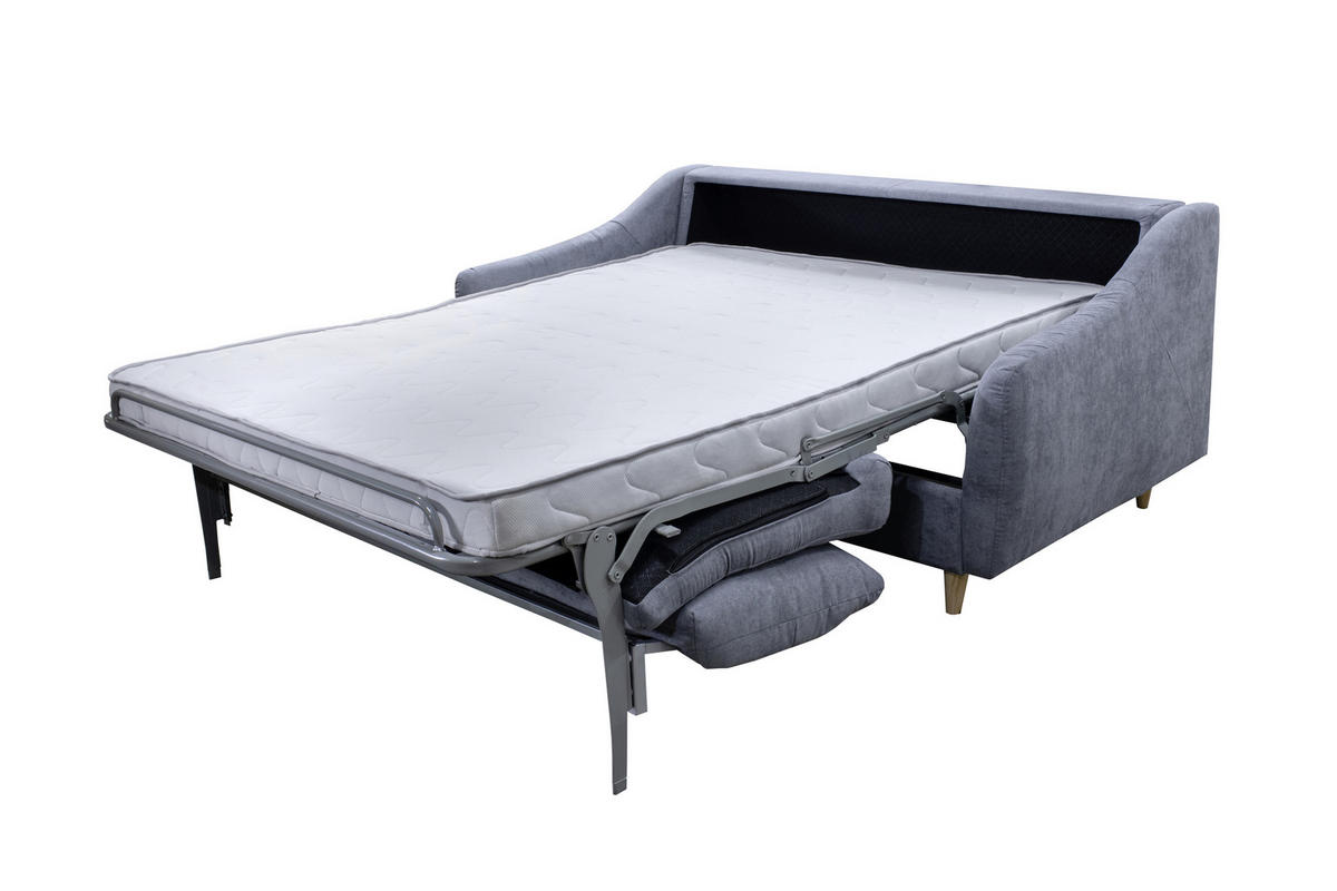 DVOSJED drvo, metal, tekstil  siva    - siva/žuta, Moderno, drvo/metal (190/100/78cm) - Hom`in