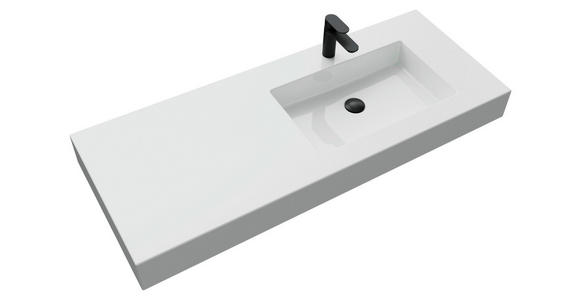 WASCHTISCHKOMBI 127 cm  - Kaschmir/Schwarz, KONVENTIONELL, Holzwerkstoff/Stein (127cm) - Dieter Knoll