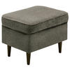 HOCKER Webstoff Olivgrün, Schwarz  - Schwarz/Olivgrün, Basics, Holz/Textil (63/43/42cm) - Carryhome