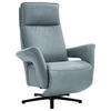 RELAXSESSEL in Leder Blaugrau  - Blaugrau/Schwarz, Design, Leder/Metall (83/112/87-174cm) - Valdera