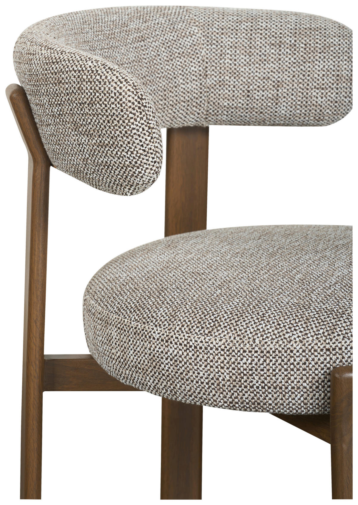 STUHL   Webstoff  Braun, Walnussfarben  - Walnussfarben/Braun, MODERN, Textil/Metall (55/75/56,5cm) - Livetastic