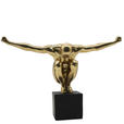 SKULPTUR - Goldfarben/Schwarz, Design, Kunststoff (32/11,5/23cm) - Ambia Home