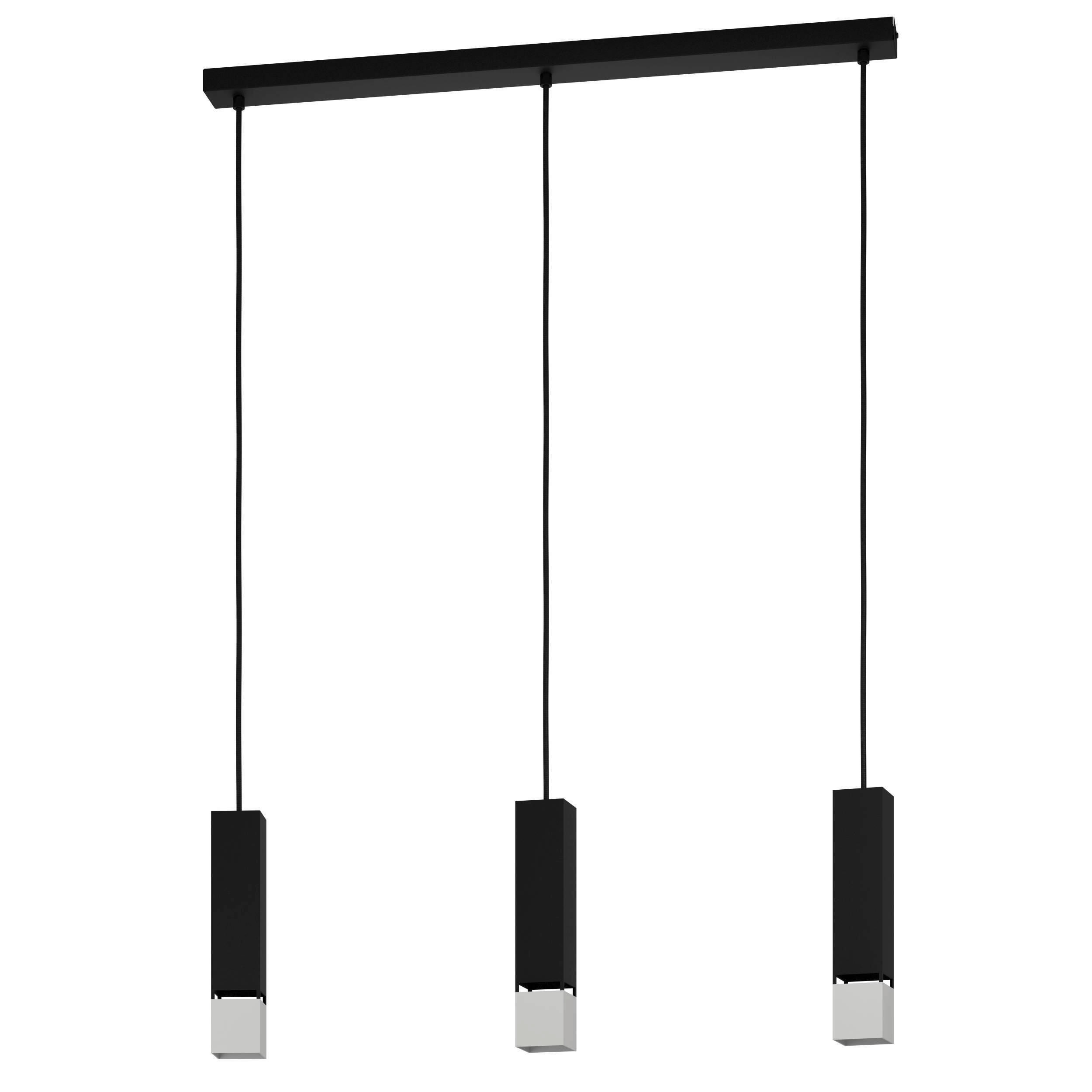 HÄNGELEUCHTE 77/5,5/110 cm    - Silberfarben/Schwarz, Design, Metall (77/5,5/110cm) - Eglo