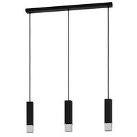 HÄNGELEUCHTE 77/5,5/110 cm    - Silberfarben/Schwarz, Design, Metall (77/5,5/110cm) - Eglo