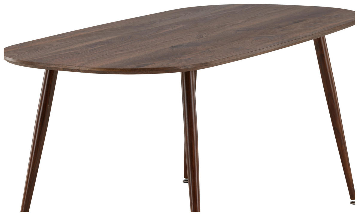 MATBORD i metall, trämaterial 180/90/75 cm   - mörkbrun, Design, metall/trämaterial (180/90/75cm) - Livetastic