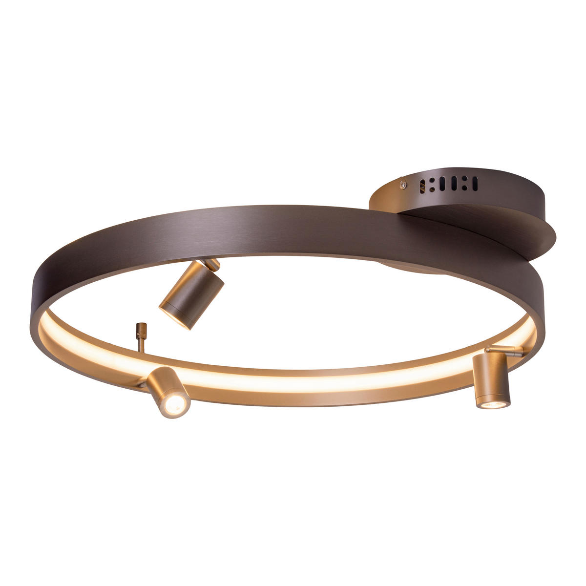 LED-DECKENLEUCHTE 65/58/9 cm  - Titanfarben, KONVENTIONELL, Kunststoff/Metall (65/58/9cm) - Näve