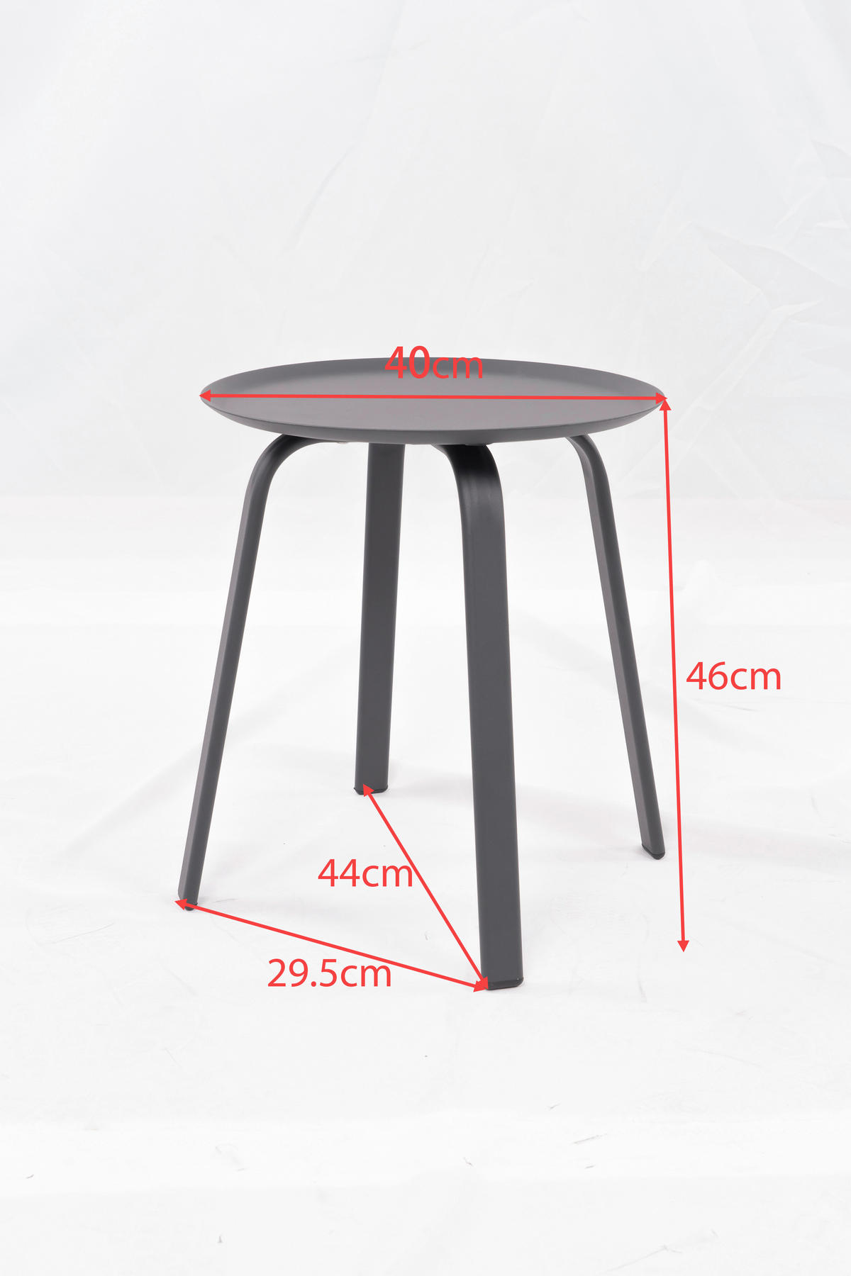 POMOĆNI STOLIĆ antracit  metal   - antracit, Design, metal (40/40/46cm) - Ambia Garden