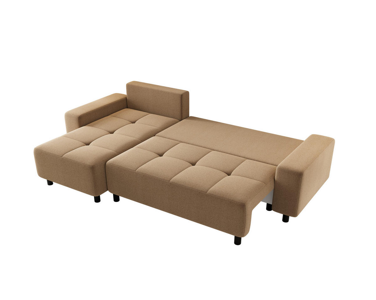 ECKSOFA  in Jacquard Senfgelb  - Senfgelb/Schwarz, MODERN, Kunststoff/Textil (144/246cm) - Carryhome