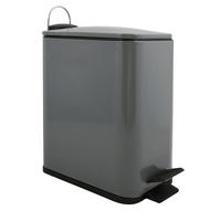 TRETEIMER 5 l  Metall  - Dunkelgrau/Schwarz, Basics, Kunststoff/Metall (29,5/14/28cm) - Spirella