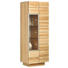 VITRINE Wildeiche massiv, mehrschichtige Massivholzplatte (Tischlerplatte) Eichefarben - Eichefarben, Design, Glas/Holz (64/202/42.5cm) - Voglauer