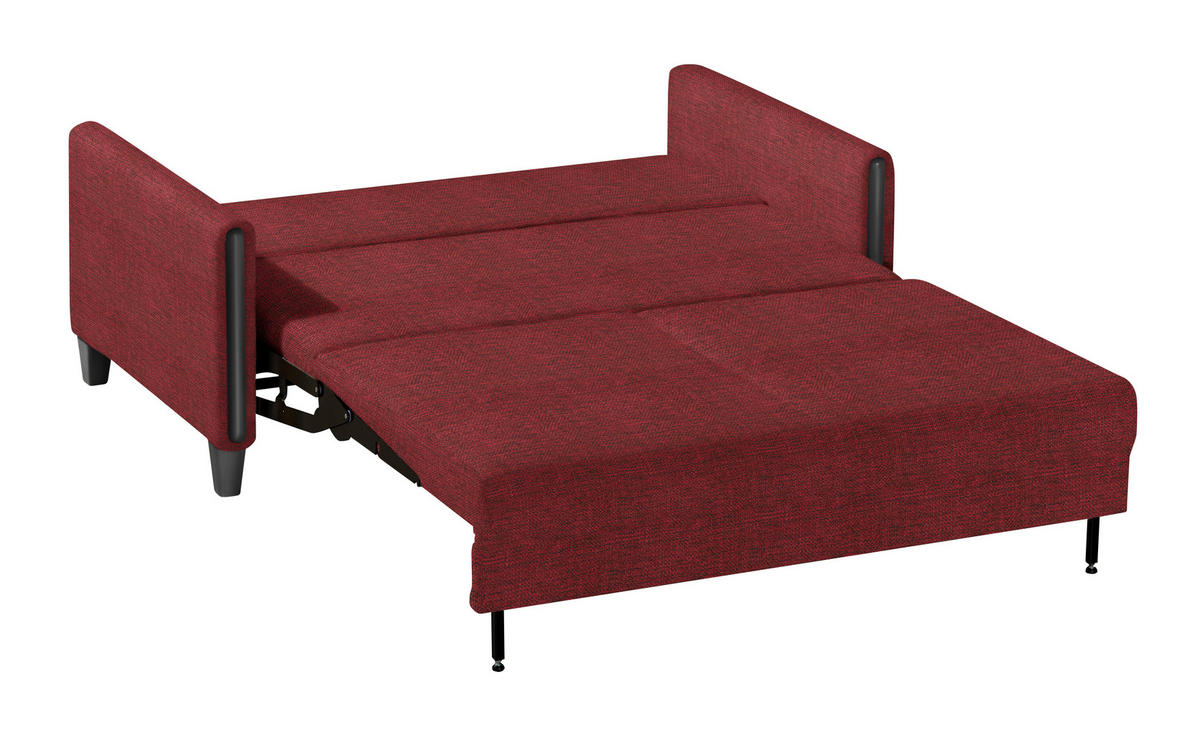 SCHLAFSOFA in Holz, Textil Rot, Schwarz  - Rot/Schwarz, Design, Holz/Textil (174/88/104cm) - Niels Andersson