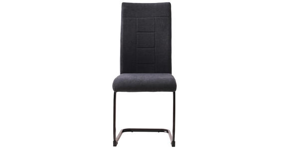 SCHWINGSTUHL in Stahl Webstoff - Schwarz/Grau, Design, Textil/Metall (43/99/62cm) - Carryhome