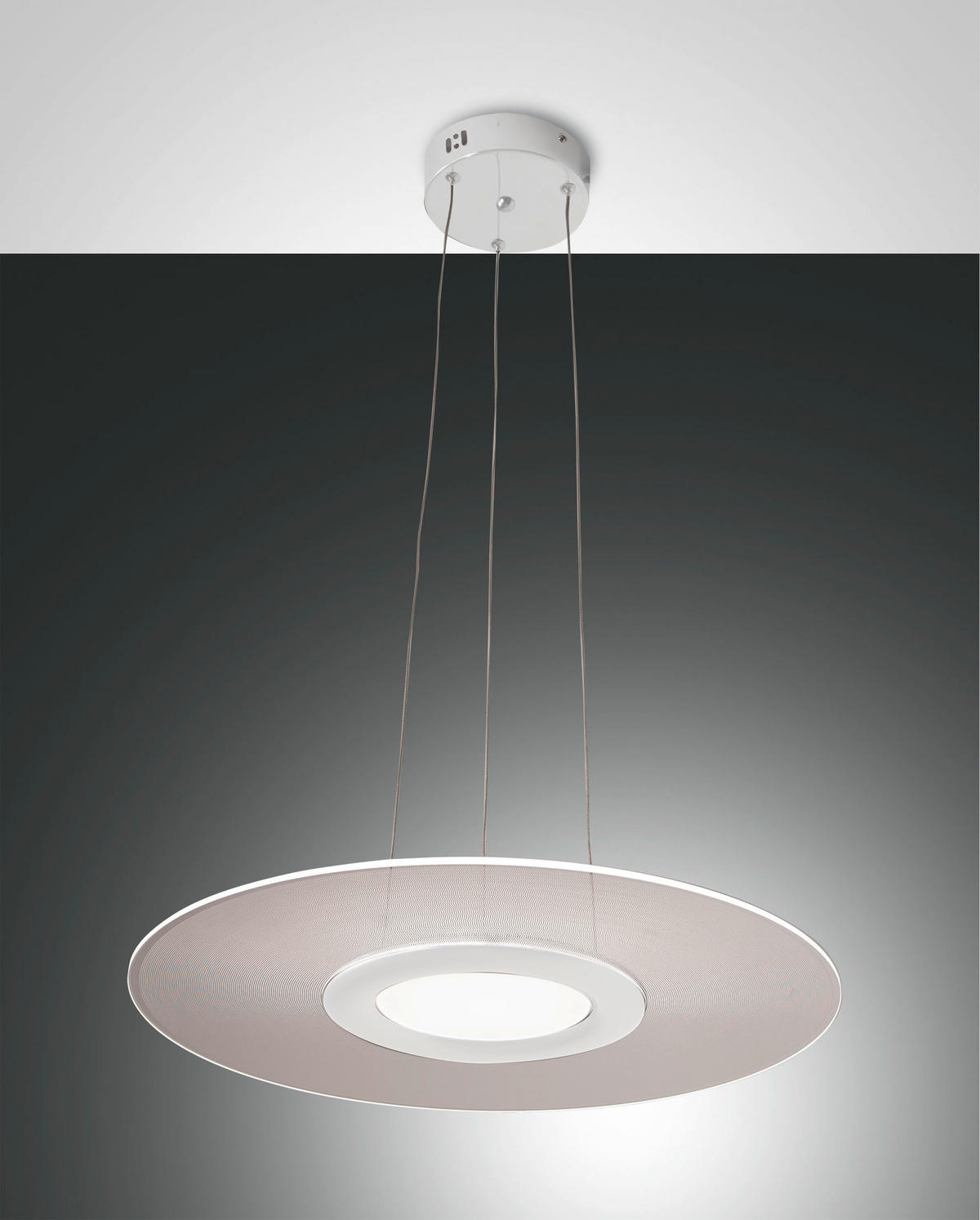 LED-PENDELLEUCHTE 50/200 cm  - Transparent/Weiß, Design, Kunststoff/Metall (50/200cm) - Fabas Luce