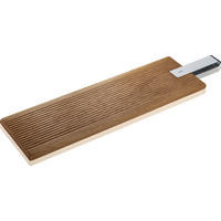 DESKA ZA SERVIRANJE - srebrne barve/rjava, Basics, kovina/les (62/15,6/1,8cm) - Gefu