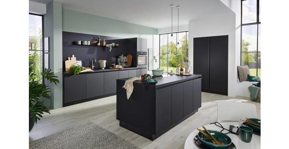 EINBAUKÜCHE - Schwarz, Design, Holzwerkstoff - Dieter Knoll