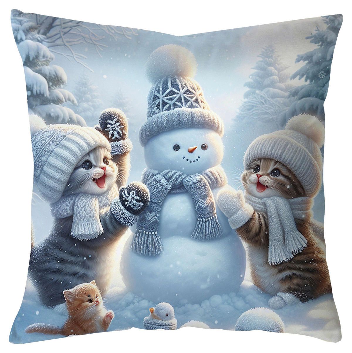 ZIERKISSEN  35/35 cm   - Multicolor, Basics, Textil (35/35cm) - X-Mas