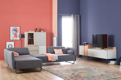 TKANÝ KOBEREC, 200/285 cm, oranžová, červená, tyrkysová - oranžová/tyrkysová, Basics, textil (200/285cm) - Schöner Wohnen