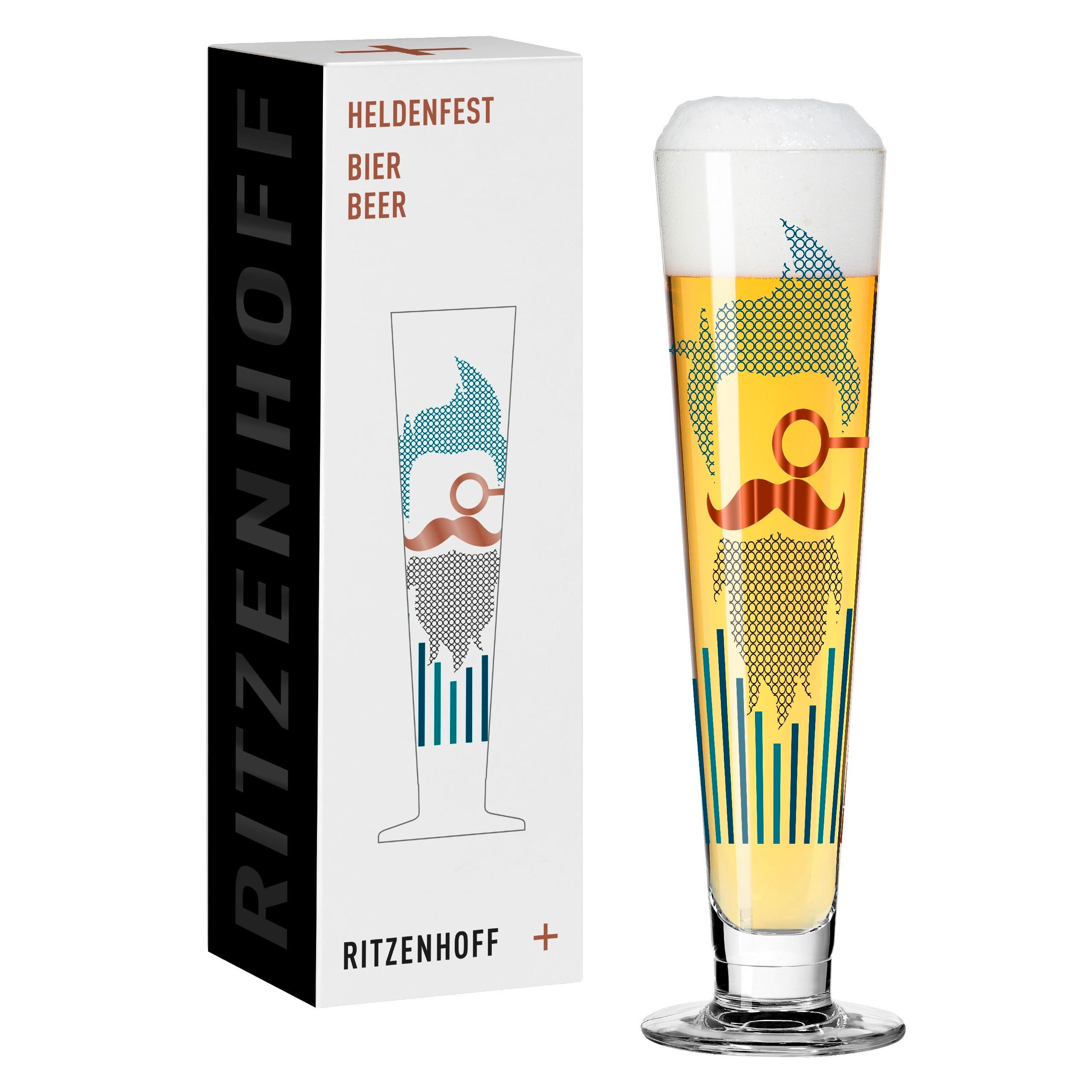 BIERGLAS 385 ml  - Türkis/Blau, LIFESTYLE, Glas (7,5/7,5/24,9cm) - Ritzenhoff
