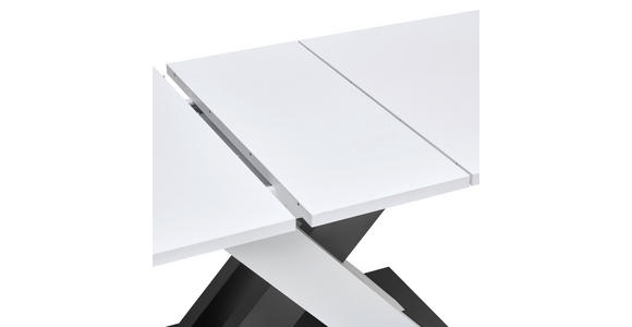 ESSTISCH in Holzwerkstoff 140-180/90/76 cm - Schwarz/Weiß, MODERN, Holzwerkstoff (140-180/90/76cm) - Carryhome