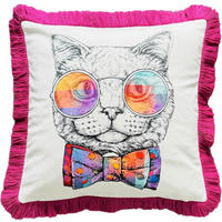 POTAH NA POLŠTÁŘ  45/45 cm - purpurová, Trend, textil (45/45cm) - Novel