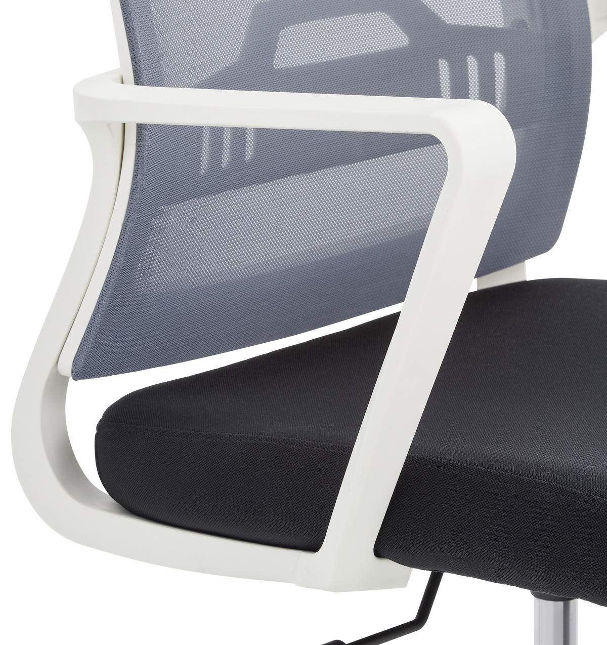 DREHSTUHL Flachgewebe, Netz Grau, Schwarz, Weiß  - Schwarz/Weiß, MODERN, Kunststoff/Textil (61,5/99-109/64cm) - home24
