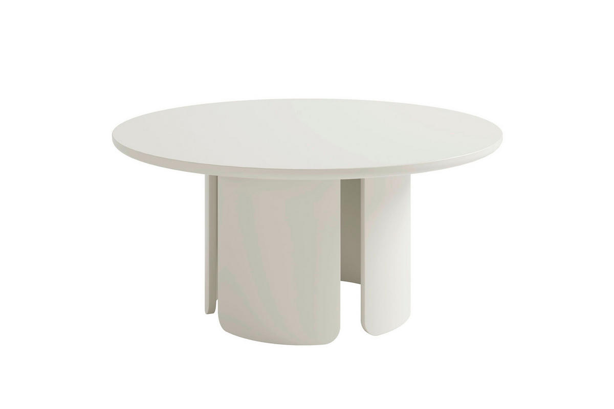 COUCHTISCH 80/80/41 cm MOLDE rund Seidengrau einfacher Aufbau, 2 in 1 Gestell  - Seidengrau, MODERN, Holzwerkstoff (80/80/41cm) - Schöner Wohnen
