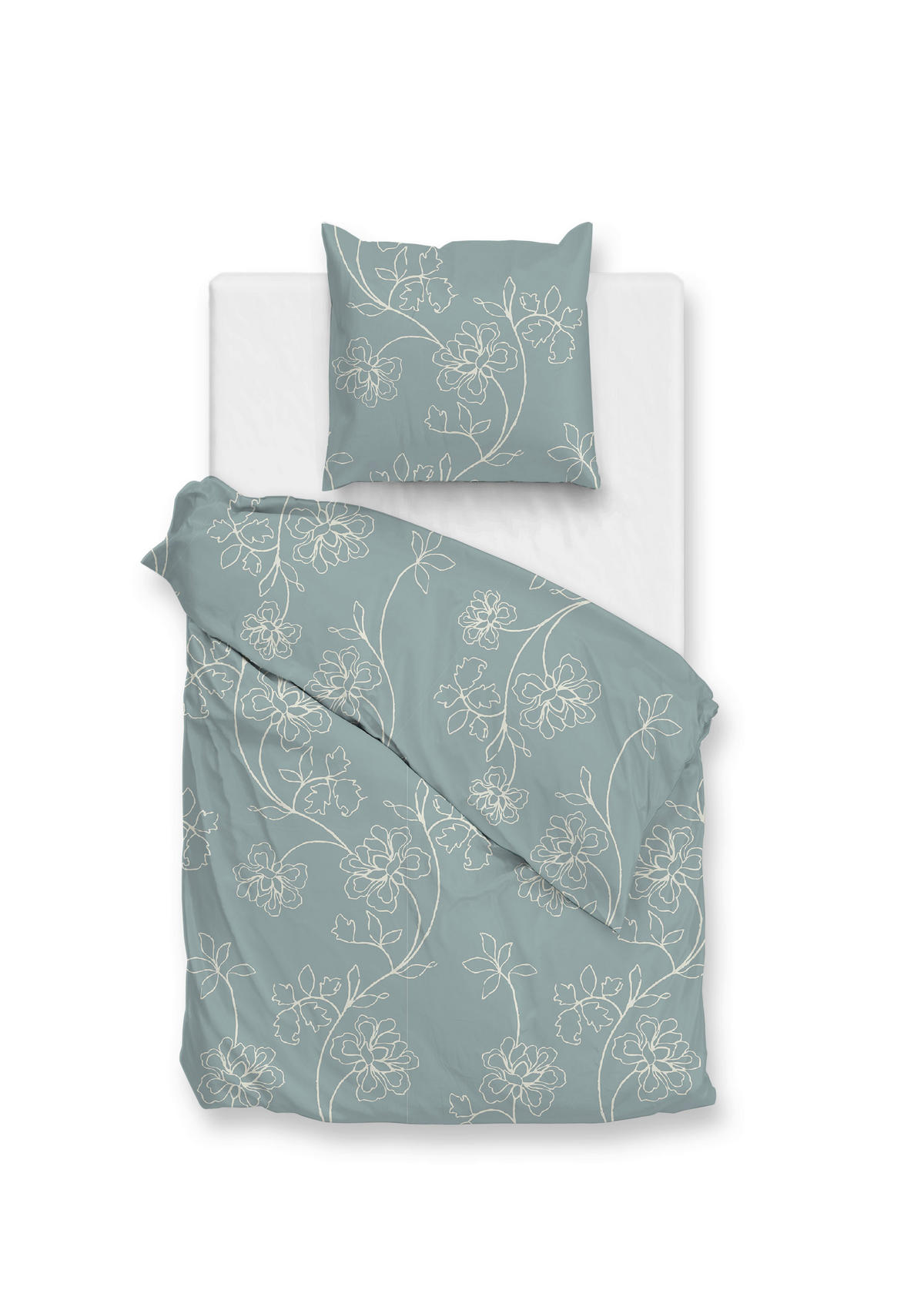 BETTWÄSCHE Alva Flanell 155/220 cm  - Blau, Basics, Textil (155/220cm)