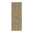 TÜRENSET 75,5/206,6/1,6 cm   - Eichefarben/Silberfarben, KONVENTIONELL, Holzwerkstoff/Metall (75,5/206,6/1,6cm) - Voleo