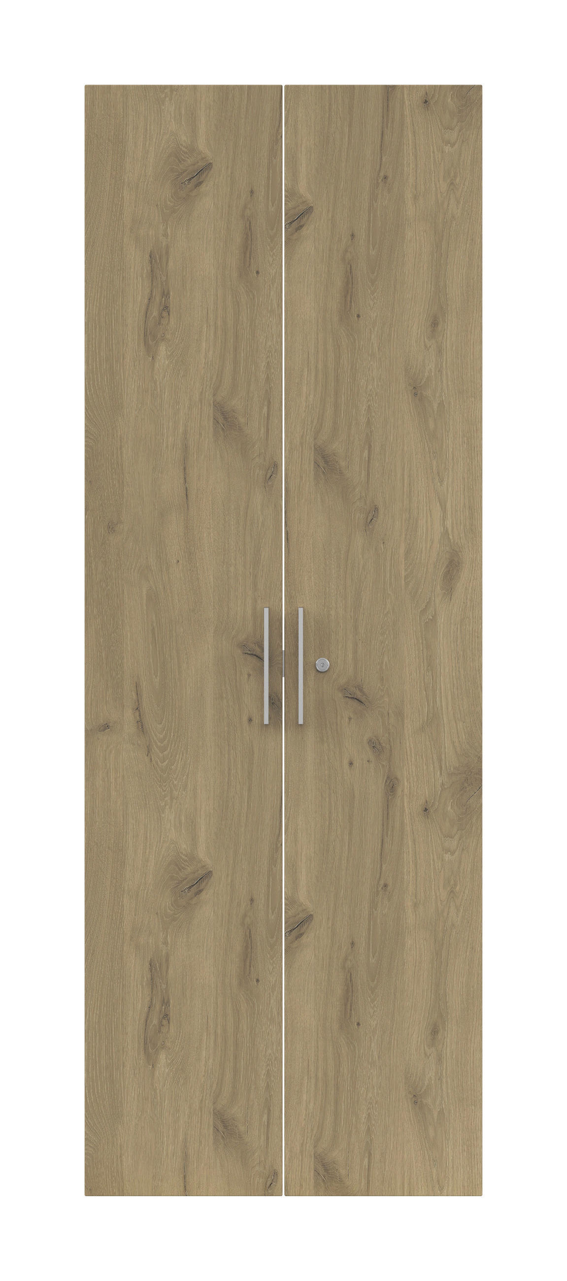 TÜRENSET 75,5/206,6/1,6 cm   - Eichefarben/Silberfarben, KONVENTIONELL, Holzwerkstoff/Metall (75,5/206,6/1,6cm) - Voleo