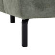 ECKSOFA in Feincord Olivgrün  219/311 cm  - Schwarz/Olivgrün, KONVENTIONELL, Textil/Metall (219/311cm) - Hom`in