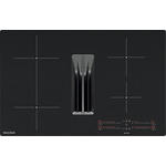 KOCHFELD-DUNSTABZUG-KOMBI DKEX8050IM  - Schwarz, Basics, Glas/Metall (80/23/51cm) - Dieter Knoll