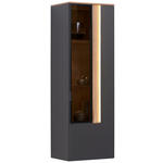 HÄNGEVITRINE in Anthrazit, Eichefarben   - Eichefarben/Anthrazit, Design, Glas/Holzwerkstoff (45,6/139,4/36cm) - Dieter Knoll