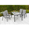 GARTENTISCH Metall, Glas Graphitfarben rechteckig  - Graphitfarben, KONVENTIONELL, Glas/Metall (150/90/72cm) - Gardenson