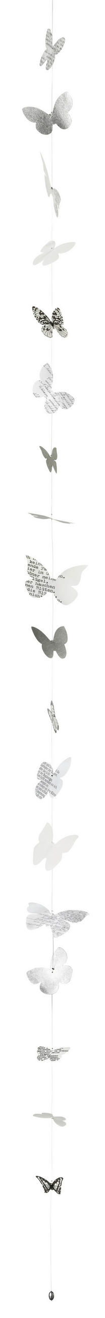GIRLANDE - Weiss/Grau, Basics, Papier (150cm) - Räder