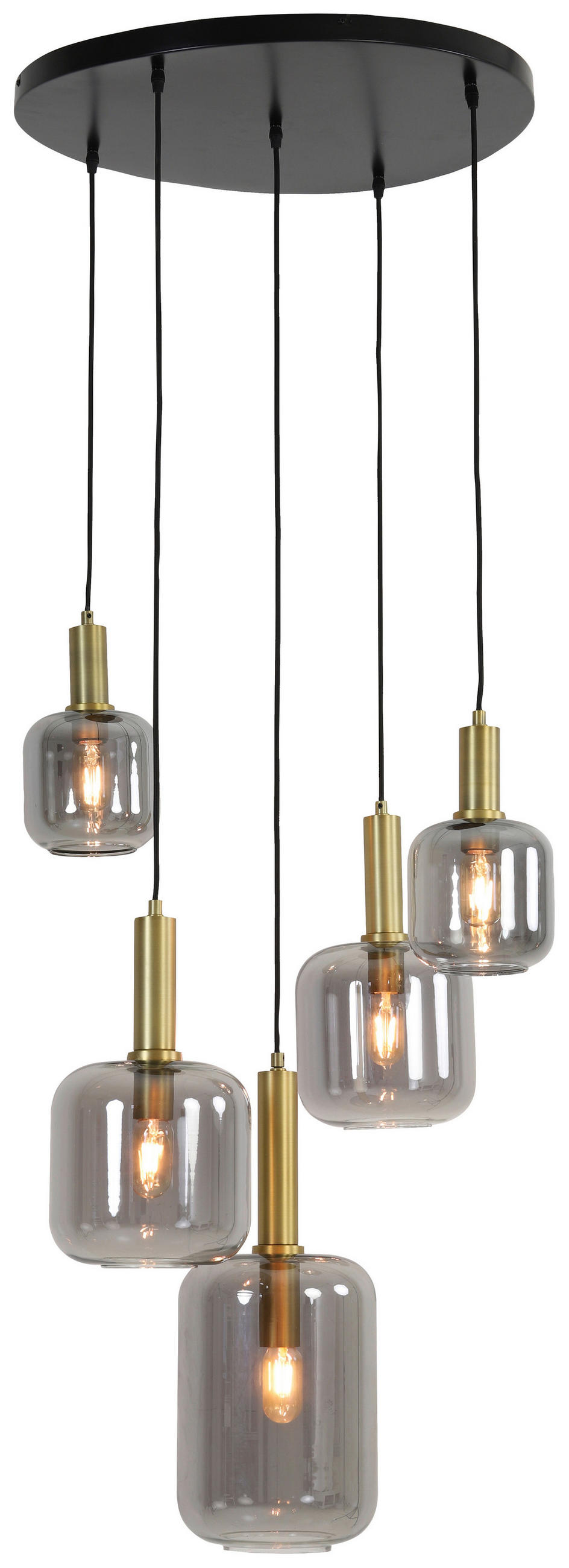 HÄNGELEUCHTE 66/80 cm   - Bronzefarben, Design, Glas (66/80cm) - Light & Living