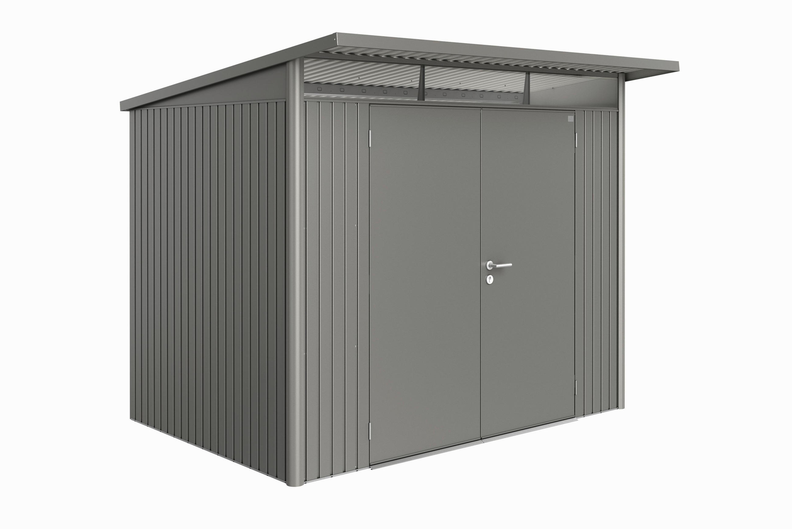 GERÄTEHAUS 260/218/220 cm  - Grau, Design, Metall (260/218/220cm) - Biohort