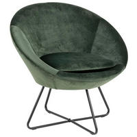 FOTOLIU velur  - verde închis/negru, Trend, metal/textil (82,0/79,0/72,5cm) - Livetastic