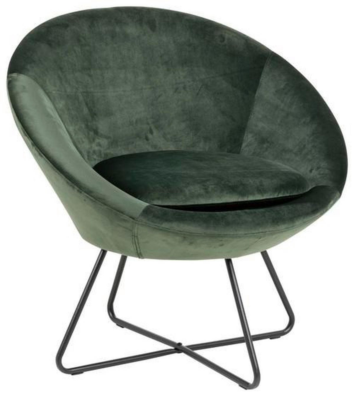 FOTOLIU velur  - verde închis/negru, Trend, metal/textil (82,0/79,0/72,5cm) - Livetastic