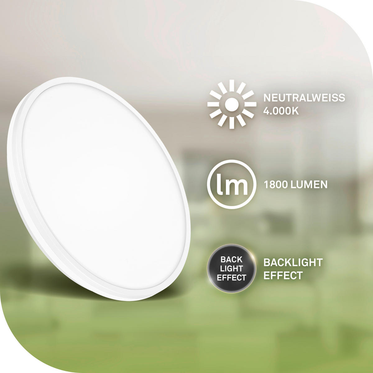 LED-DECKENLEUCHTE Pulap 33/6 cm   - Weiß, Basics, Kunststoff (33/6cm) - Briloner
