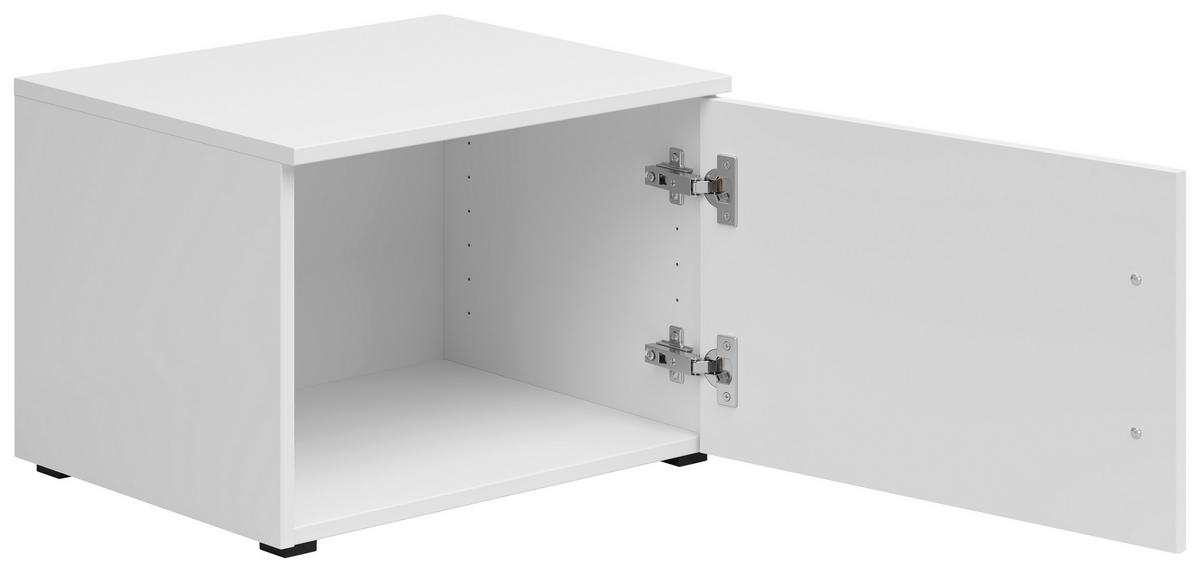 AUFSATZSCHRANK 50/35/40 cm   - Schwarz/Weiß, MODERN, Holzwerkstoff/Kunststoff (50/35/40cm) - Carryhome
