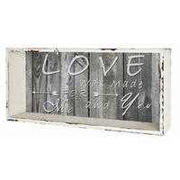 ZIDNA POLICA - bela, Lajfstajl, pločasti materijal (50/12/25cm) - Landscape