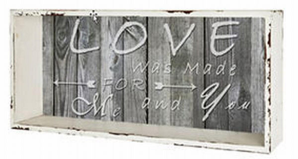 ZIDNA POLICA - bela, Lajfstajl, pločasti materijal (50/12/25cm) - Landscape