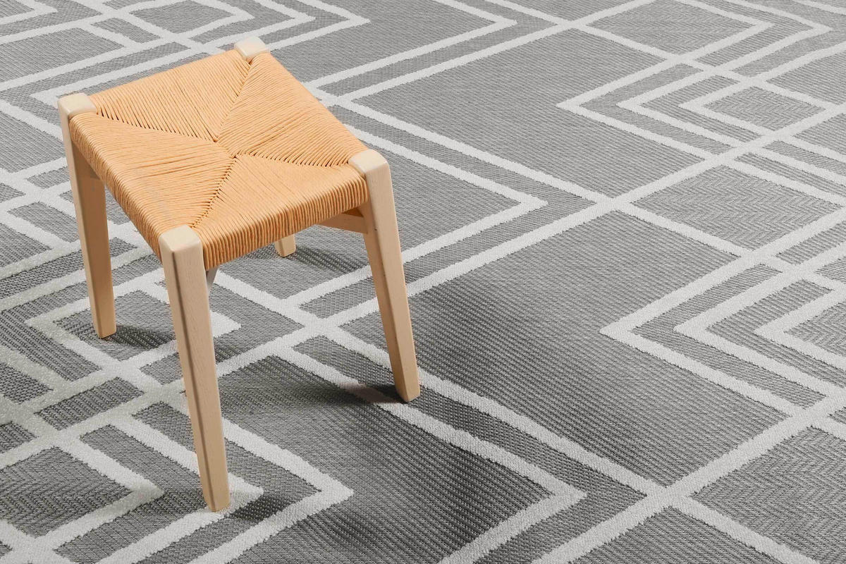 OUTDOORTEPPICH 160/225 cm Rave Creme, Weiß  - Creme/Weiß, Design, Textil (160/225cm) - Esprit